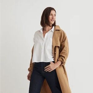 Madewell cropped utility button up shirt